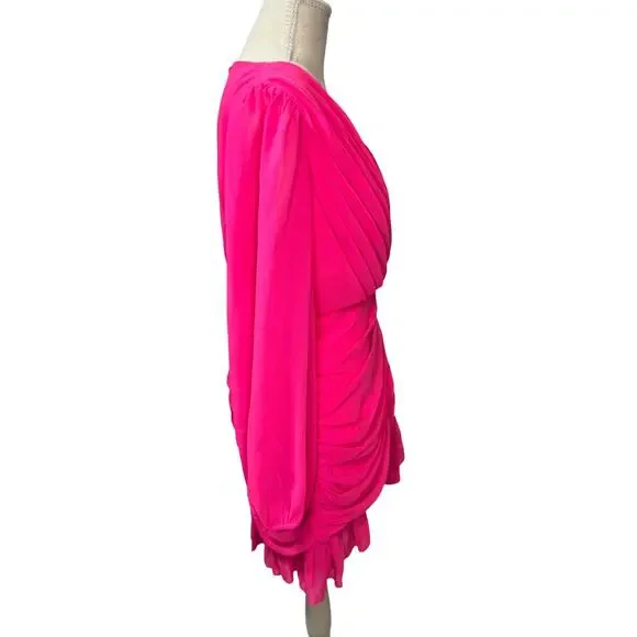 Showpo Can I Be Your Honey Mini Dress Hot Pink NWT Women’s 6 Barbiecore Coquette - Picture 6 of 16